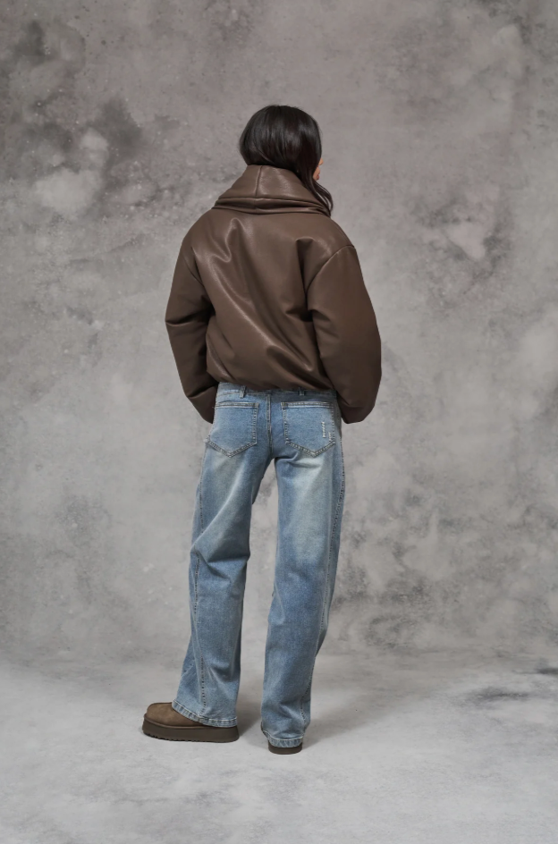 Oversized Collar Puffer Jacket