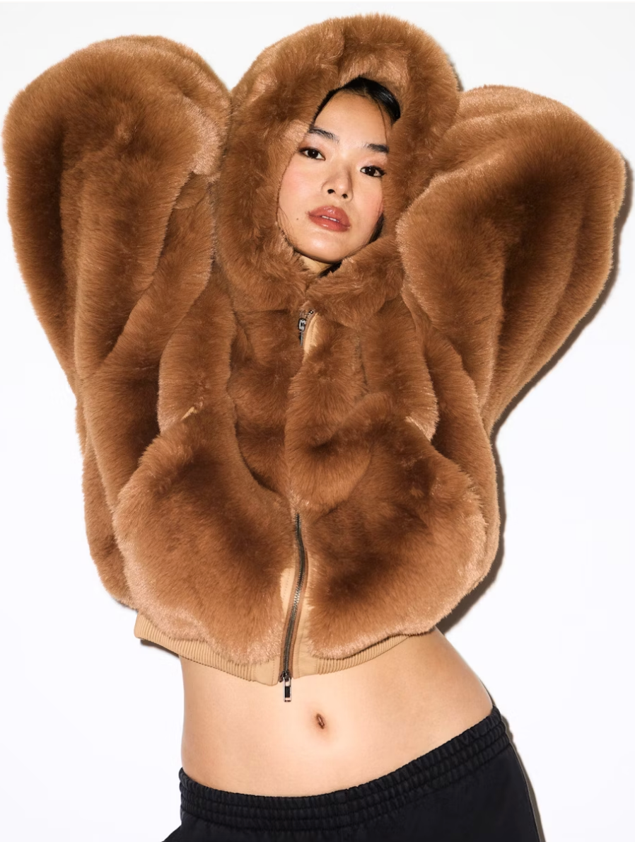 Fur Zip Up Jacket