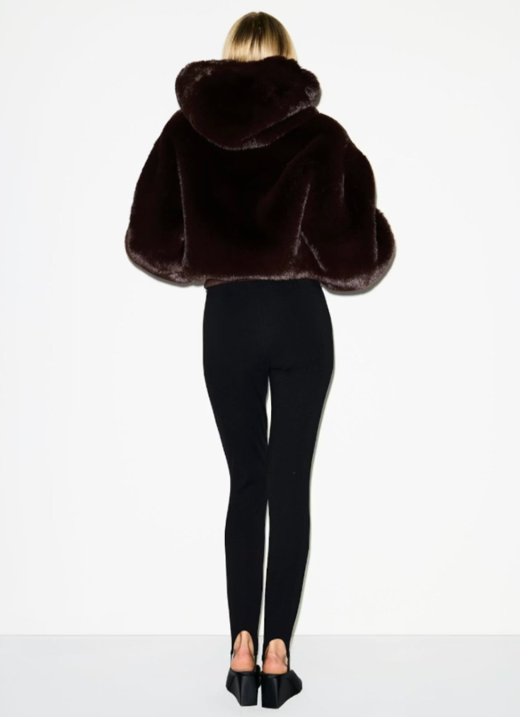 Chocolate Fur Zip Jacket
